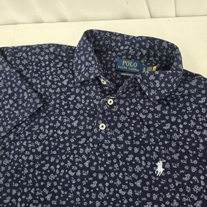 Polo Ralph Lauren Mens Size XL Blue White Floral All Over Print custom Slim Fit.